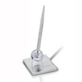 Reflective Silver Crystal Ball Pen Holder With Ballpoint Pen